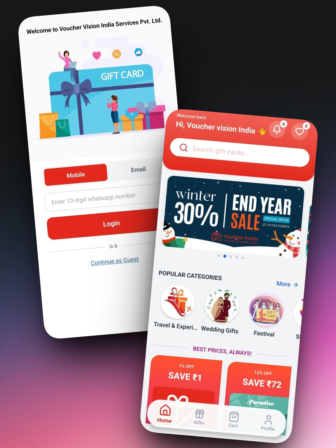 GiftKaro - Mobile Application preview